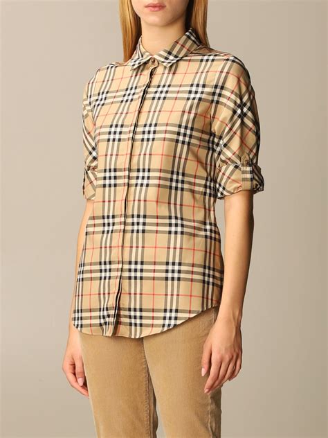 camicie cotone motivo check burberry donna|Burberry Camicia Con Motivo Haymarket Check .